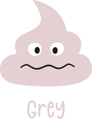 Baby Gray Poop Character