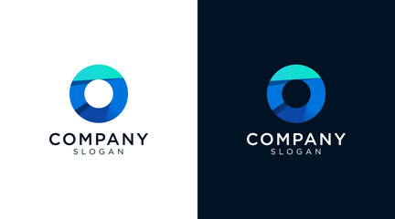 Letter O logo design for various types of businesses and company. colorful, modern, geometric, luxury letter o logo set