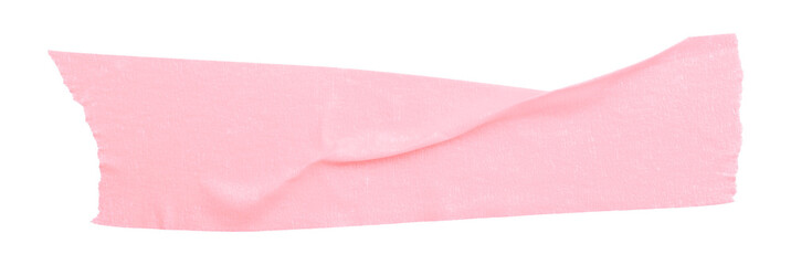 pink crumpled torn tape isolated on transparent background