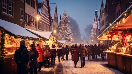 Christmas market and Christmas Decoration in beautiful old town