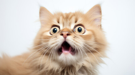 Hilarious cat making a goofy face.