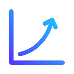 line chart gradient fill icon