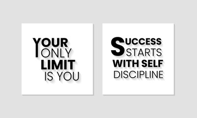 Success starts with self discipline business quote template