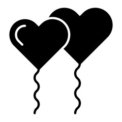 love balloons Glyph Icon