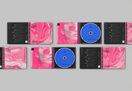 Top View of CD Set Mockup 
