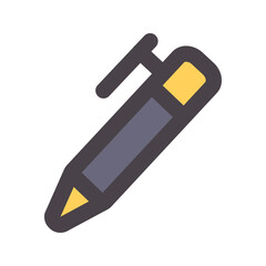 pen flat line icon