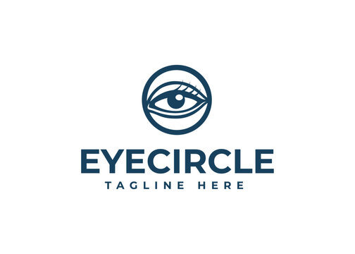 eye logo vector icon illustration