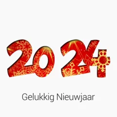 Foto auf Alu-Dibond 2024 - gelukkig nieuwjaar 2024 © guillaume_photo