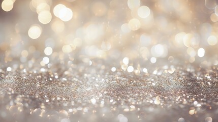 Vintage glitter lights: a whimsical and festive illustration of abstract background with silver and white colors, perfect for banners and backgrounds