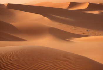 Fototapeta na wymiar Desert. Landscape. Arid. Sand Dunes. Barren. Wilderness. Dry Terrain. Nature. Desert Scenery. Remote. Sandy. Solitude. Harsh Environment. Vast. Natural Beauty. Arid Landscape. AI Generated.