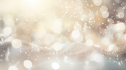 Vintage glitter lights: a whimsical and festive illustration of abstract background with silver and...