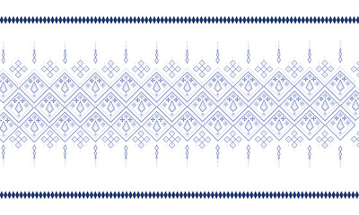 Navy ethnic fabric pattern for fabric print, cloth, dress, carpet, curtains, sarong, background and wallpaper.