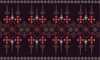 Vintages  traditional ethnic pattern background abstract  Geometric Ethnic Indian  Indonesian  seamless pattern for fabric print cloth dress carpet curtains  wallpaper saree and sarong