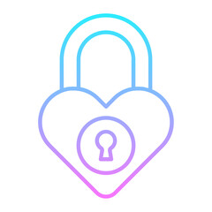 Love Lock Gradient Icon