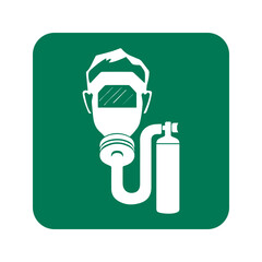 Breathing protection respirator. Industrial protective clothing