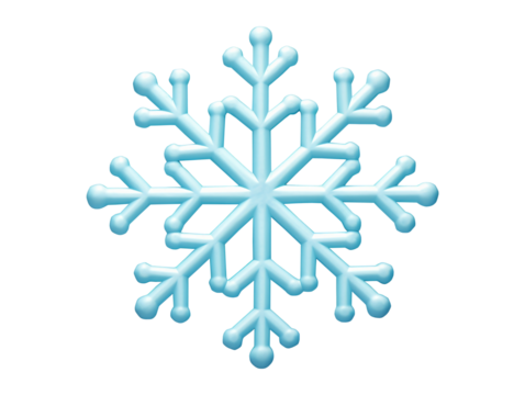 Cartoon snowflake decoration isolated on transparent or white background, png - Powered by Adobe