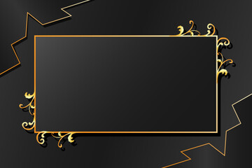 gradient gold frame template