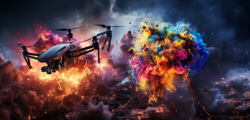 Sky Eruption: A Drone's Explosive Demise