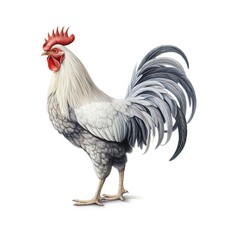 A white rooster. Great for articles on chicken , poultry, farming, cooking, food supply, agriculture, entrepreneurship and more. 