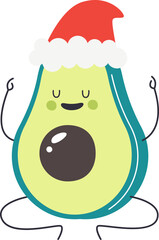 Avocado Christmas Character
