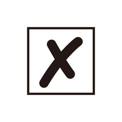 Obraz premium バツ バツマーク チェックマーク チェックボックス