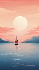 flat and minimalist aesthetic clean and simple line