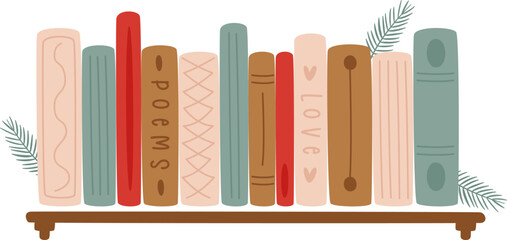 Christmas Books On Shelf Ornament © Mykola Syvak