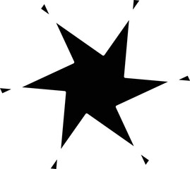 Minimalist five-pointed star silhouette