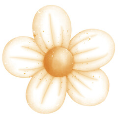 Single light white flower illustration