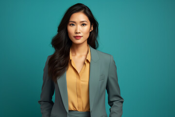 Young Asian businesswoman wearing a business suit