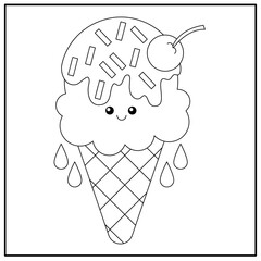 children's educational game. logical tasks. coloring book. New Year. Christmas.	 ice cream