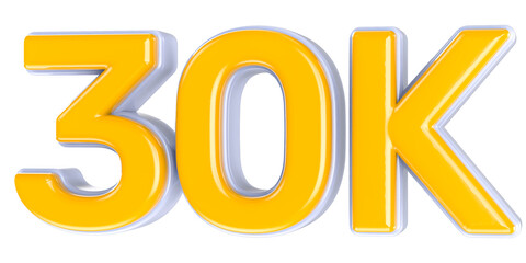 Follow Number Gold 3D Render