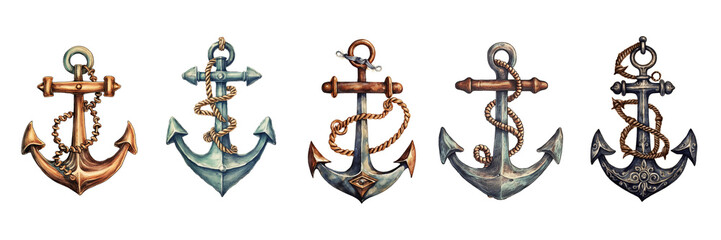Ship's anchor on a transparent background