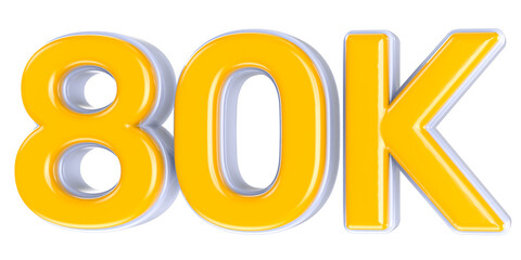 Follow Number Gold 3D Render