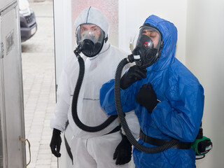 Asbestos removal workers