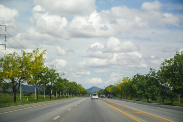 Scenery on the road in Thailand