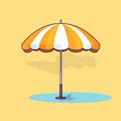 beach umbrella 2d icon