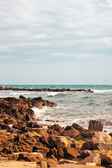 Fototapeta na wymiar Beach and sea in Santa Marinella, Italy