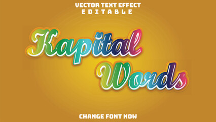 Vector Text Effect Editable