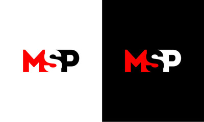 M S P initials logo simple negative space