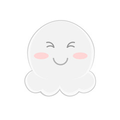 Cute Jellyfish Vector Illustration on White background