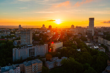 Obraz premium Early morning in Kyiv, Ukraine
