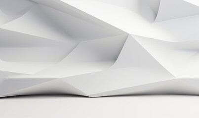 White Abstract 3D Background, Generative AI