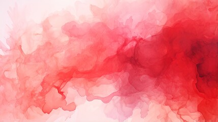 Watercolor painting of abstract red background with splashes and strokes - Powered by Adobe