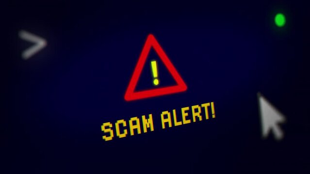 Animated "SCAM ALERT!" Alert Blinking on the Command Line. Seamless Loops
