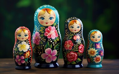 Russian nesting dolls national wooden toys