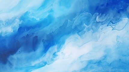 Deep Blue Watercolor Background with Grunge Texture and Fluid Effect