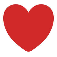 Rounded Red Heart Shape