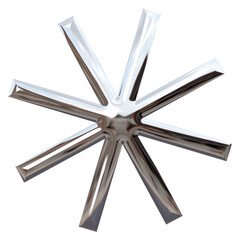 3d liquid chrome abstract shape