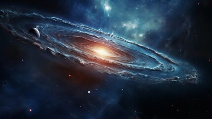 Andromeda galaxy: a spiral of stars and dust in the milky way
